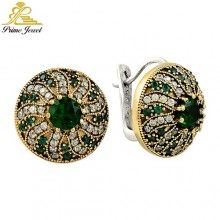 Gümüş Otantik Taşlı Küpe